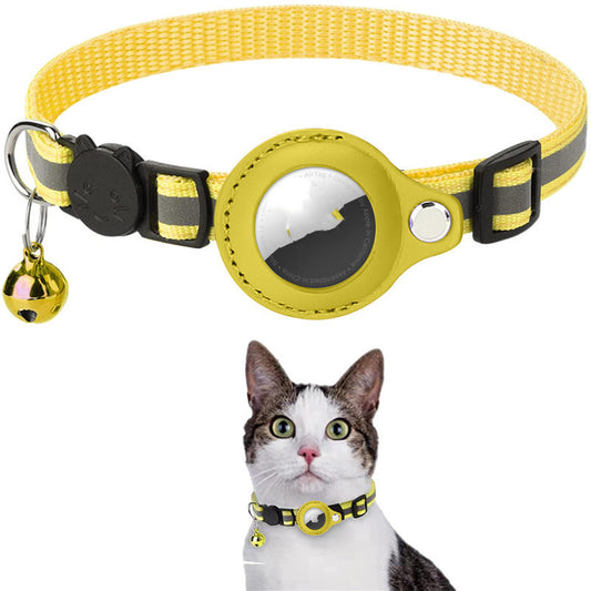 Nylon Reflective Collar with Waterproof AirTag Case